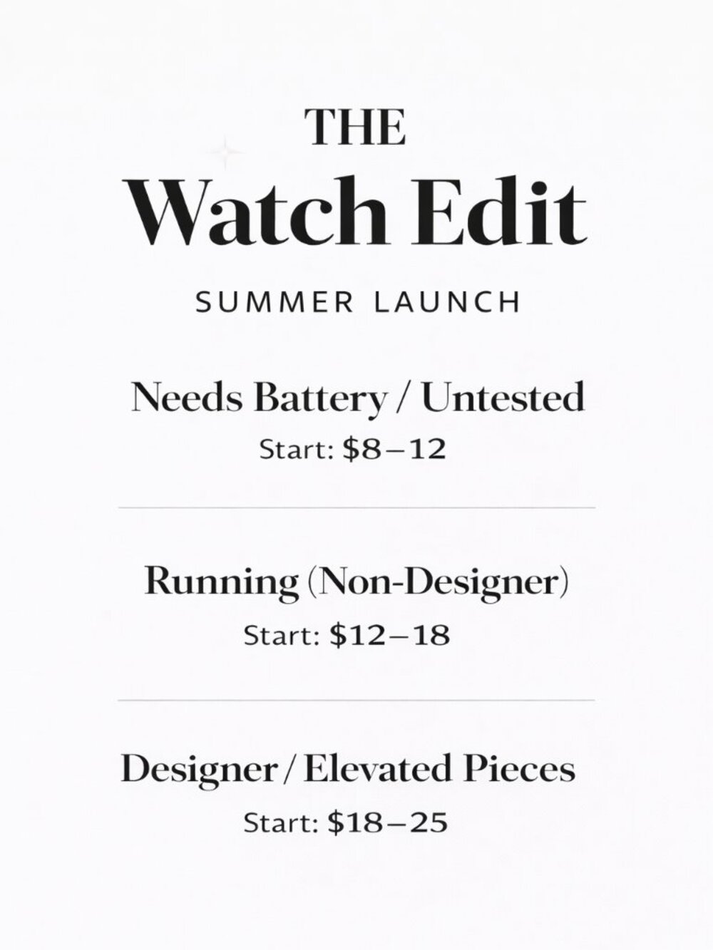 👉 THE WATCH EDIT – SUMMER LAUNCH ⌚ Live Watch Drop